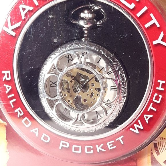 NWT Mens and Womens Kansas City Railroad Pocket Watch - Picture 3 of 4